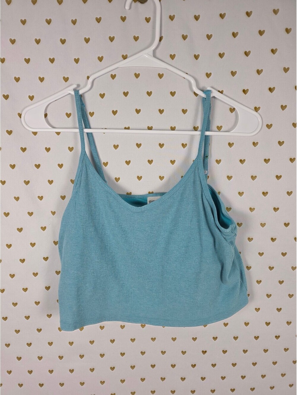 Victorias Secret PINK Vintage Ribbed Shelf Bra Tank Top LARGE